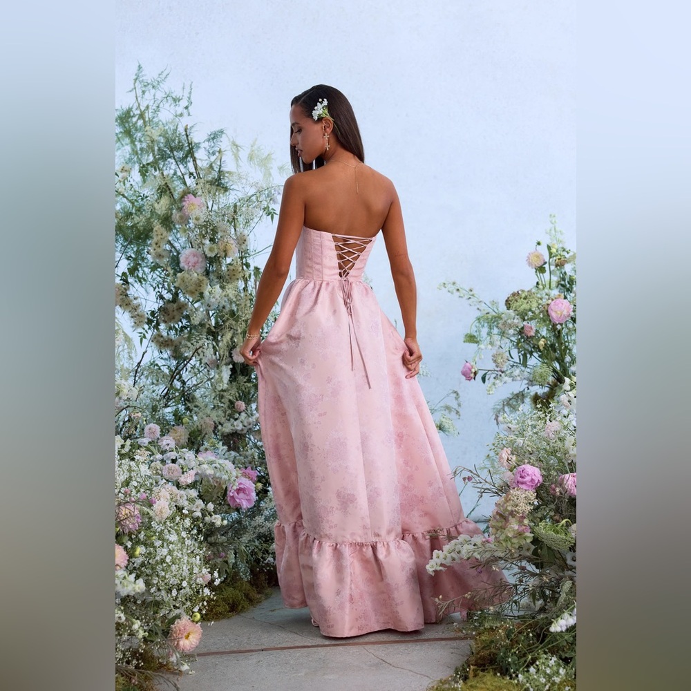 V Chapman Charlotte Corset Dress Orchid Haze Windsor Strapless Size 12 - Picture 3 of 14